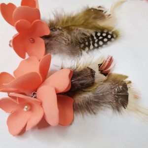 Klipsy kwiaty pióra lekkie