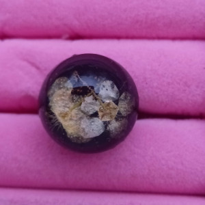 Srebrny pierścionek regulowany z kwiatami suszone kwiaty żywica epoksydowa, róż beż