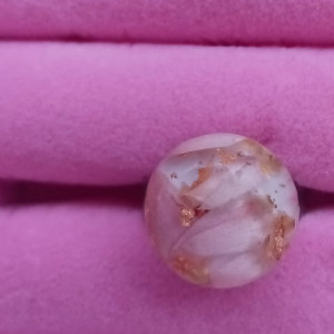 Stalowy pierścionek regulowany z kwiatami suszone kwiaty, żywica epoksydowa, kocanka, suszki