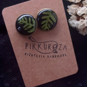 Spinki do mankietów z prawdziwymi kwiatami