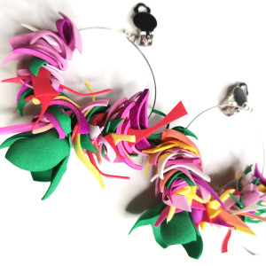 Klipsy koła kwiaty leciutkie