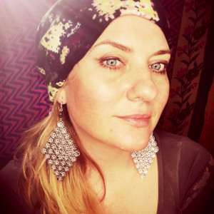 Kolczyki długie azurowe