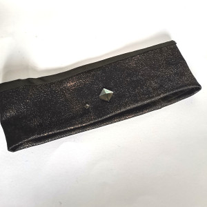 opaska brązowo złota ćwieki