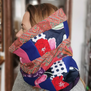 Komin patchworkowy kolorowy