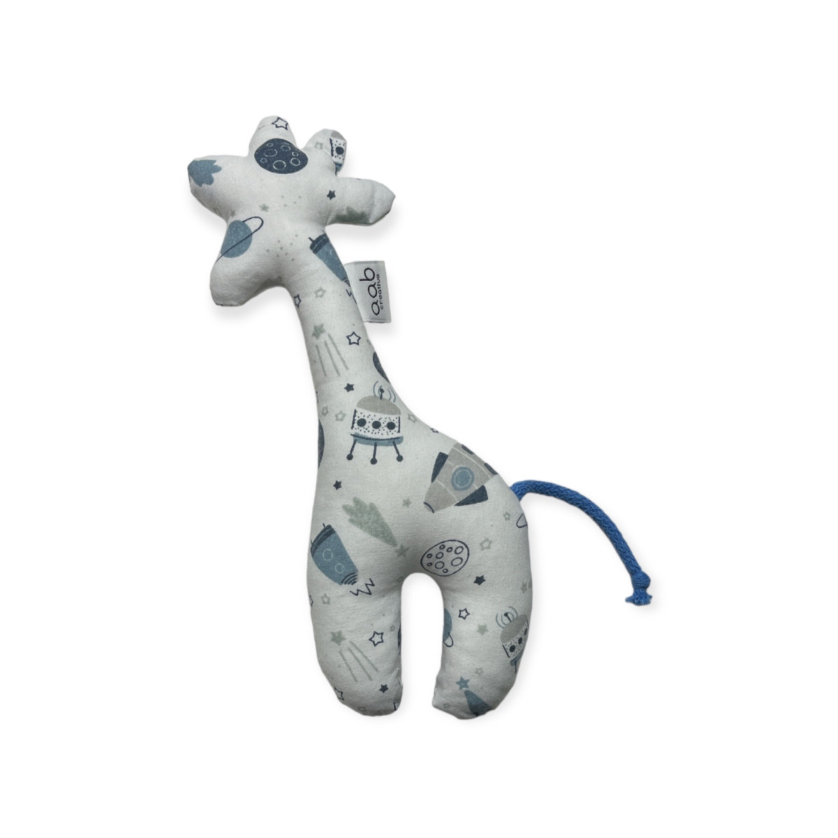 Żyrafa Kosmos - grzechotka z bawełny dla niemowlaka (424842)