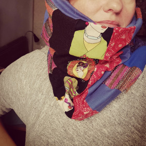 Komin patchworkowy kolorowy