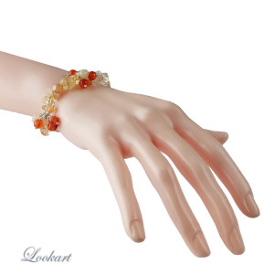 Bransoletka z kamieniami cytryn karneol agat