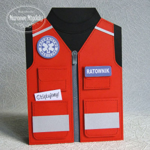 Kartka Kamizelka Ratownika Medycznego, podziękowanie dla lekarza, ratownika