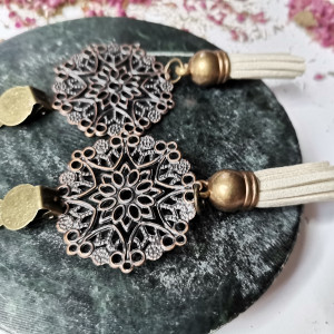 Klipsy kwiaty wiszące