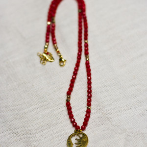 naszyjnik słońce i księżyc z korala