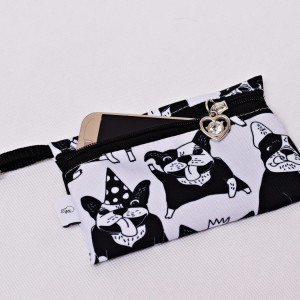 Etui na telefon saszetka na klucze wodoodporna etui do torebki organizer buldogi