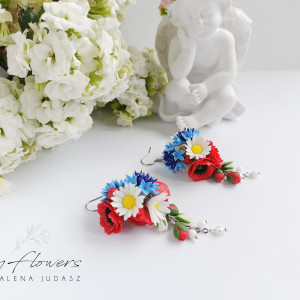 Kolczyki z polnymi kwiatami