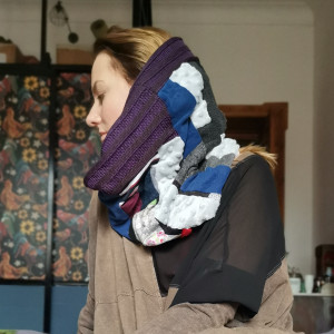 Komin patchworkowy kolorowy