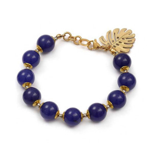 Bransoletka z granatowych jadeitów c901