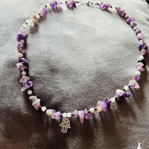 naszyjnik hamsa_ametyst