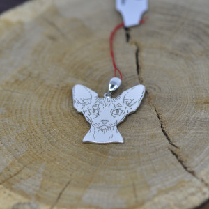 Kot Sfinks - wisior, srebro próby 925