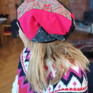 Czapka patchworkowa codzienna  na podszewce