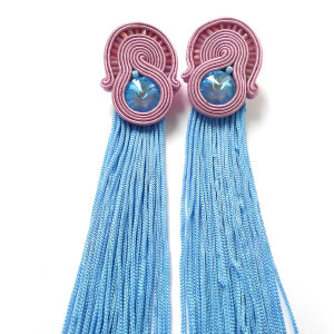 KOLCZYKI SUTASZ Swarovski Rivoli Ocean DeLite