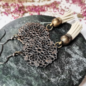 Kolczyki boho chwosty