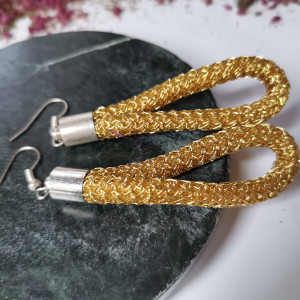 Kolczyki boho kolor zloty