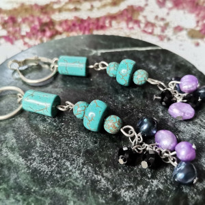 Kolczyki boho kamienie minerały