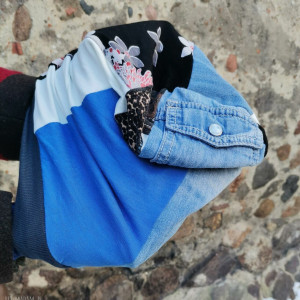 czapka z jeansowa kieszonką Z1