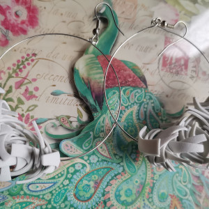 Kolczyki kola białe lekkie