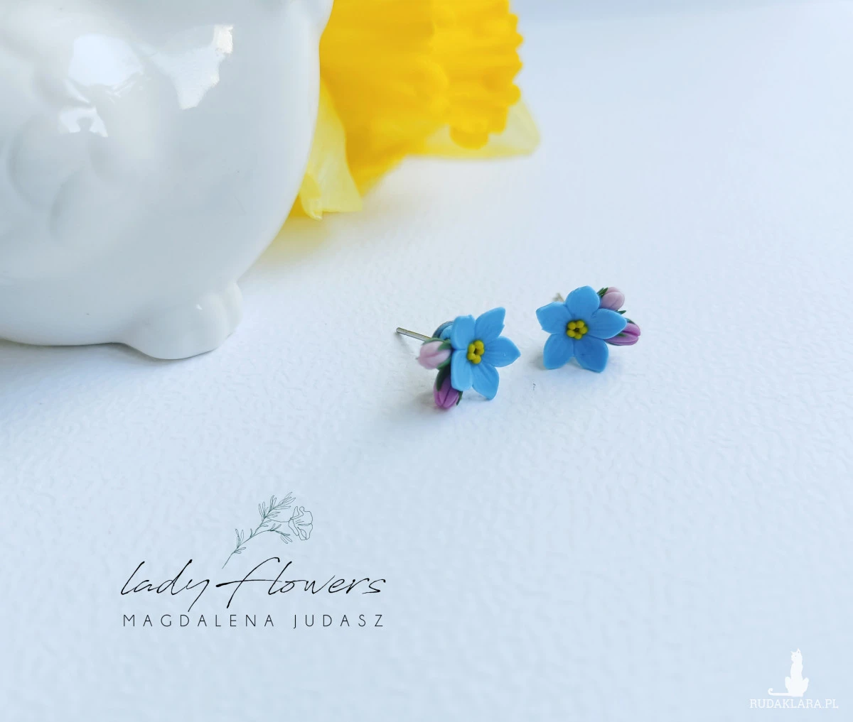 Kolczyki z niezapominajkami