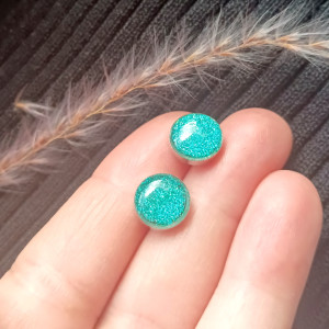 Turkusowe kolczyki Holo benzyna