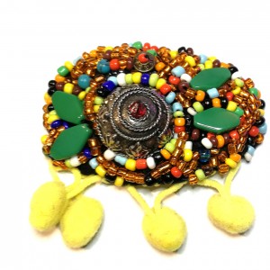 broszka wyszywana boho folk