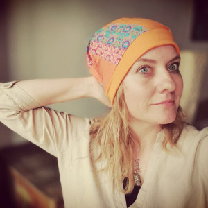 Czapka patchworkowa smerfetka