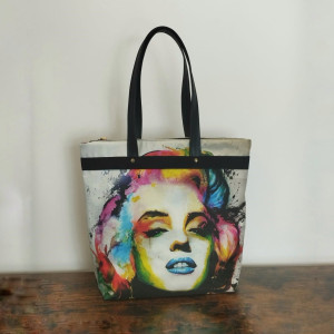 Torba miejska - Tęczowa Marilyn