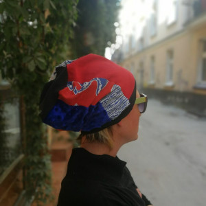 czapka damska patchwork P1