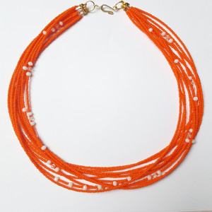 Naszyjnik Koralikowy Orange Juice