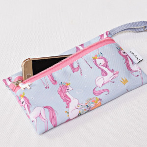 Etui na telefon saszetka na klucze wodoodporna etui do torebki organizer jednorożce