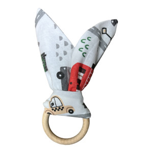 Gryzak uszy zająca Miasto na białym  (625001)