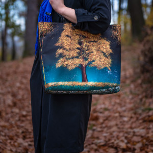 Duża torba typu shopper ZŁOTE DRZEWO