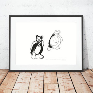 Misie plakat, plakat z misiami, dekoracja pokoiku dziecka, śmieszny plakat, obrazek z misiami