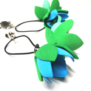 Klipsy etno boho kwiaty