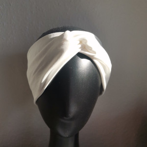 Opaska biała turbanowa  uniwersalna