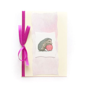 jeż kartka, kartka bez życzeń, kartka dla dziewczynki, kartka dla dziecka, zaproszenie, podziękowanie