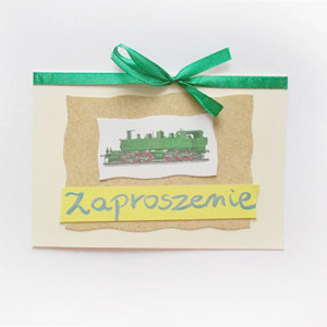lokomotywa zaproszenie, ogólne zaproszenie bez tekstu, męskie zaproszenie, vintage zaproszenie na imprezę, zaproszenia dla chłopaka, zaproszenie dla chłopca, zaproszenie dla mężczyzny
