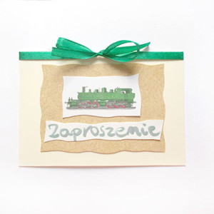 ogólne zaproszenie bez tekstu, zaproszenie z lokomotywą, vintage zaproszenie na imprezę, zaproszenia dla chłopaka, zaproszenie dla chłopca, męskie zaproszenie, zaproszenie dla faceta