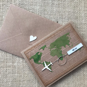 153, Kartka urodzinowa z mapą