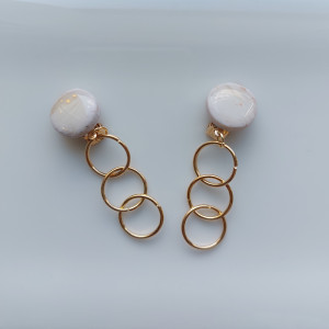 ELEGANCKIE KLIPSY ecru i złoto