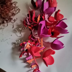 Klipsy etno boho kwiaty