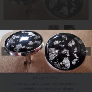 Oryginalne srebrne spinki do mankietów