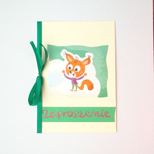 zaproszenie dla dziecka, bajkowe zaproszenie, śmieszne zaproszenie, zwierzęta zaproszenie