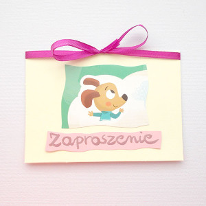 zaproszenie dla dziecka, bajkowe zaproszenie, śmieszne zaproszenie, zwierzęta zaproszenie, zaproszenie dla dziewczynki