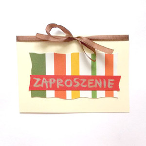 kolorowe zaproszenie bez tekstu, uniwersalne zaproszenie, etno zaproszenie w paski, uniwersalne zaproszenie na różne okazje, zaproszenie na imprezę